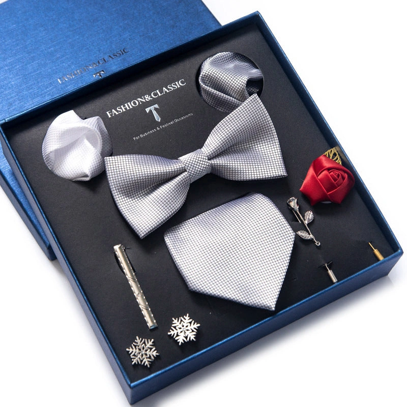 Conjunto de corbata elegante: 8 piezas, caja de regalo, estilo impecable. El regalo perfecto!